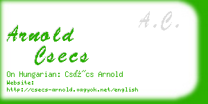 arnold csecs business card